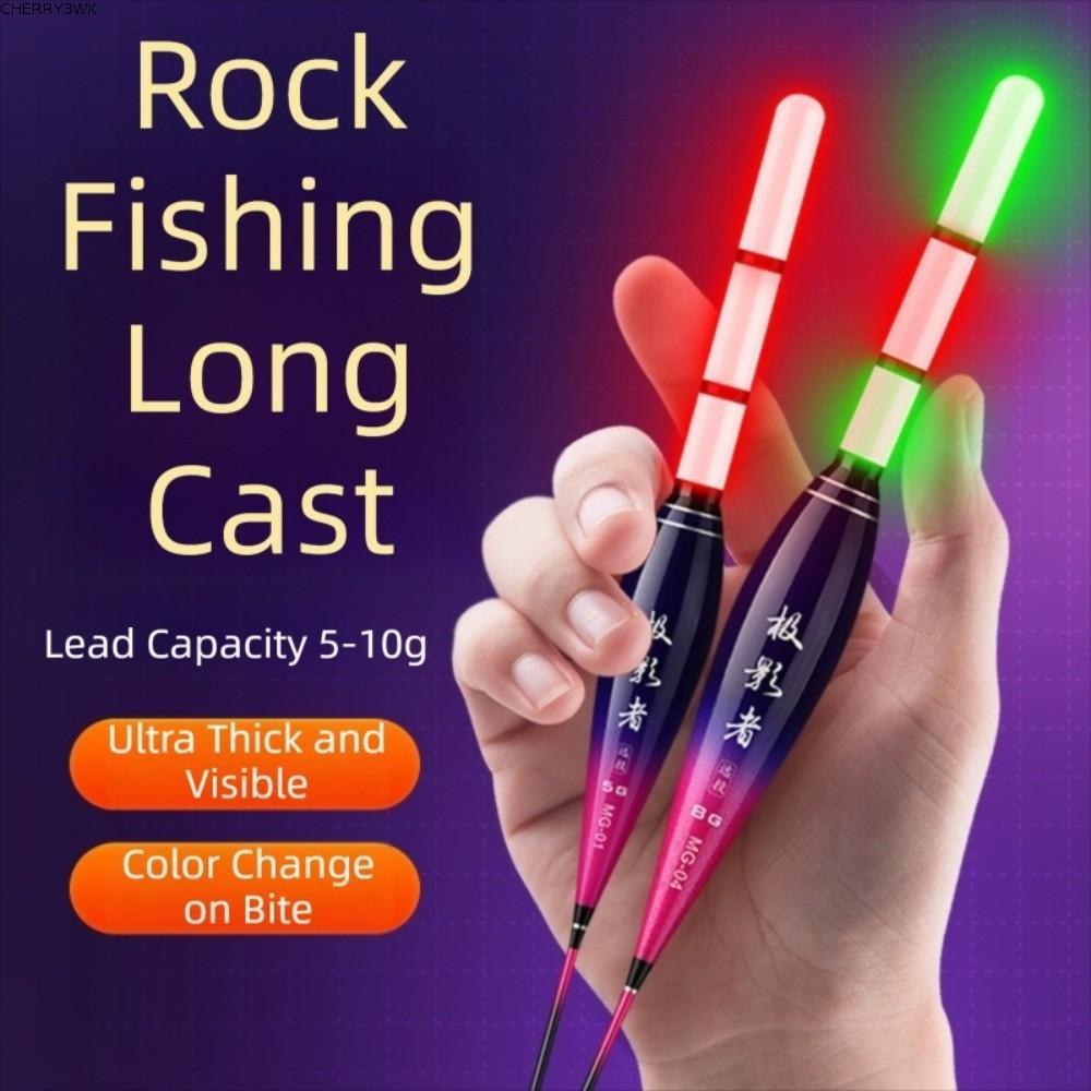 ทุ่นตกปลาอิเล็กทรอนิกส์ ทุ่นไฟ LED สำหรับตกปลาตอนกลางคืน และกลางวัน