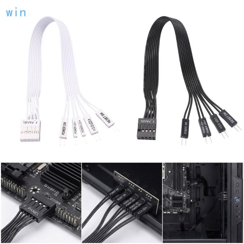 Win F PANEL ถึง 2PIN สายต่อสําหรับเมนบอร์ดรีเซ็ตไฟอัพเกรด