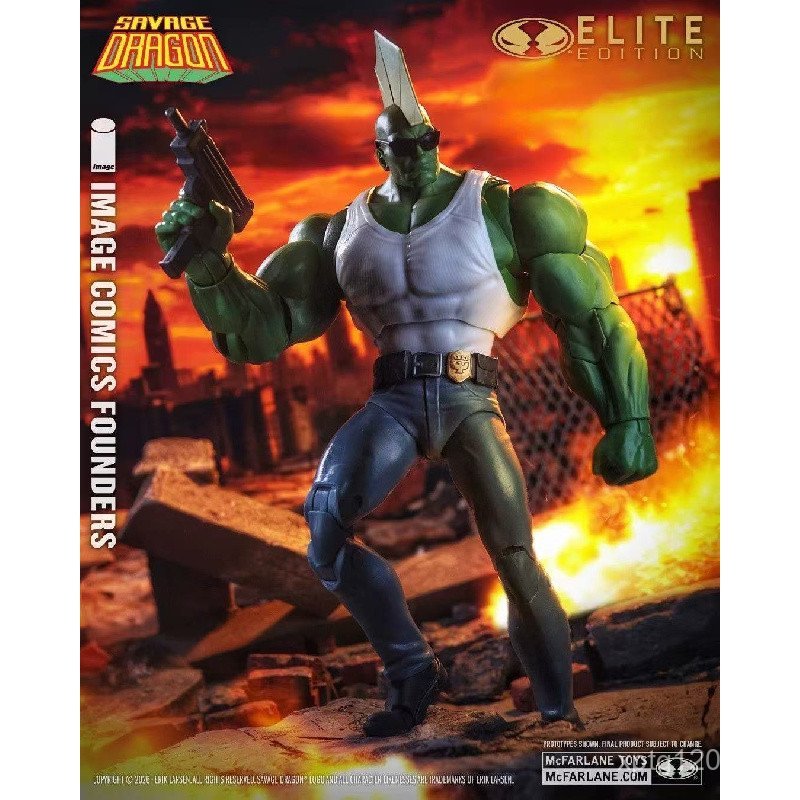 พร้อมส่ง McFarlane ELITE Savage Dragon-No. 12 Dragon ELITE Edition 23 ซม.Action Figure รูปเครื่องประ