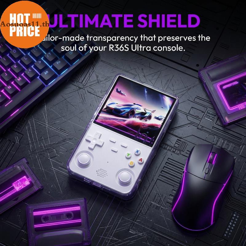 Aosuoas ป้องกันฝุ่น Soft Transparent Case สําหรับ R36S Ultra Console Sho ทนสําหรับ Office Home Stora