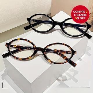 Óculos De Armação Oval Com Lente De PC De Bloqueio 1pcs 2pcs Da Moda