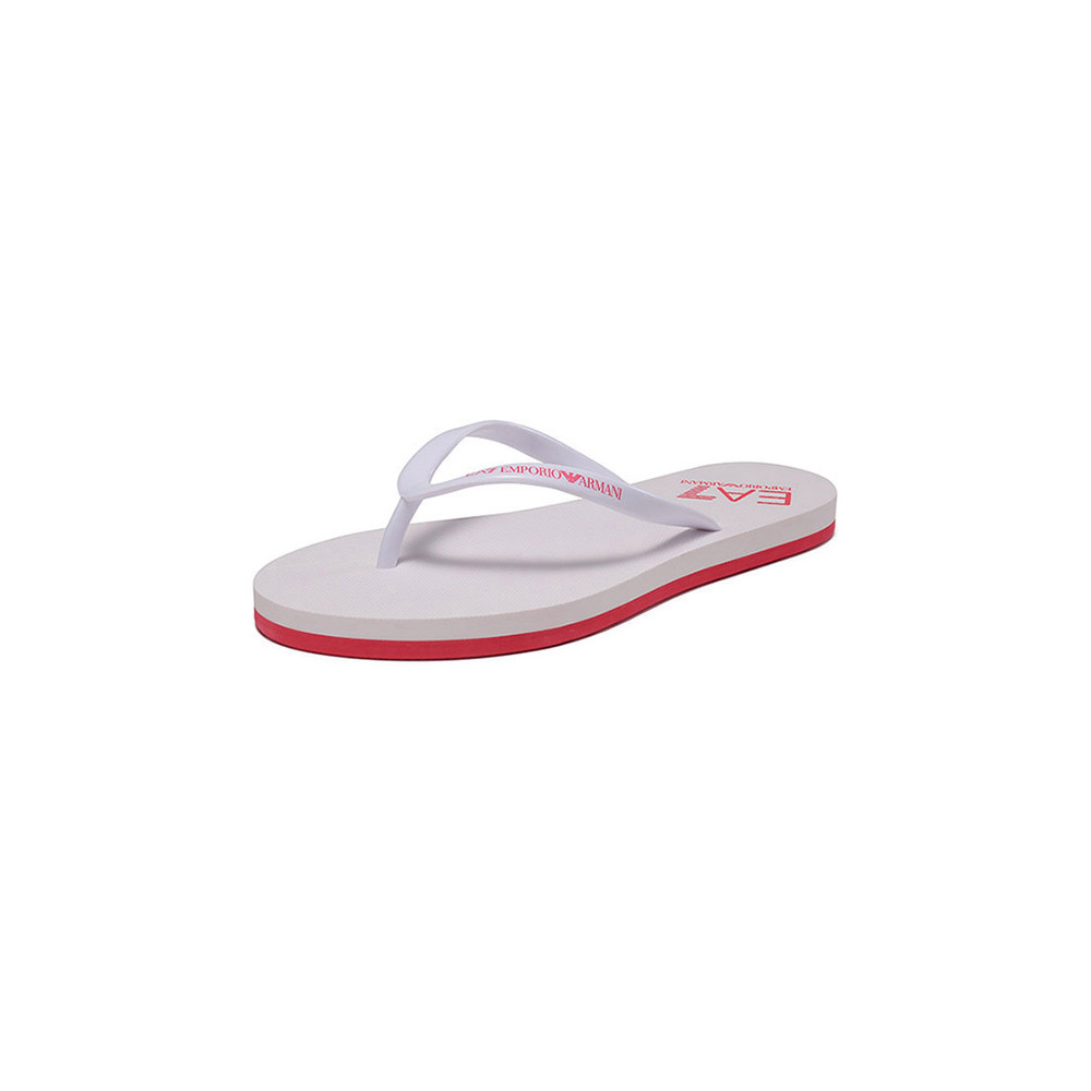 Armani Armani EA7 Ladies PVC Slippers Flip-Flops Silver Thai Department Store 300095