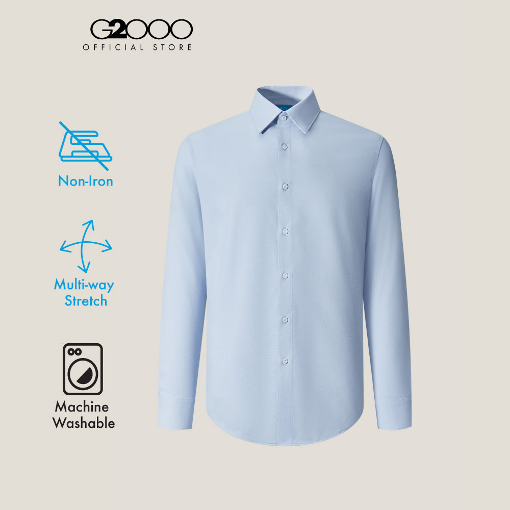 G2000 เสื้อเชิ้ตแขนยาวแบบทางการสำหรับผู้ชาย Smart Fit รุ่น 5112333270 BLUE