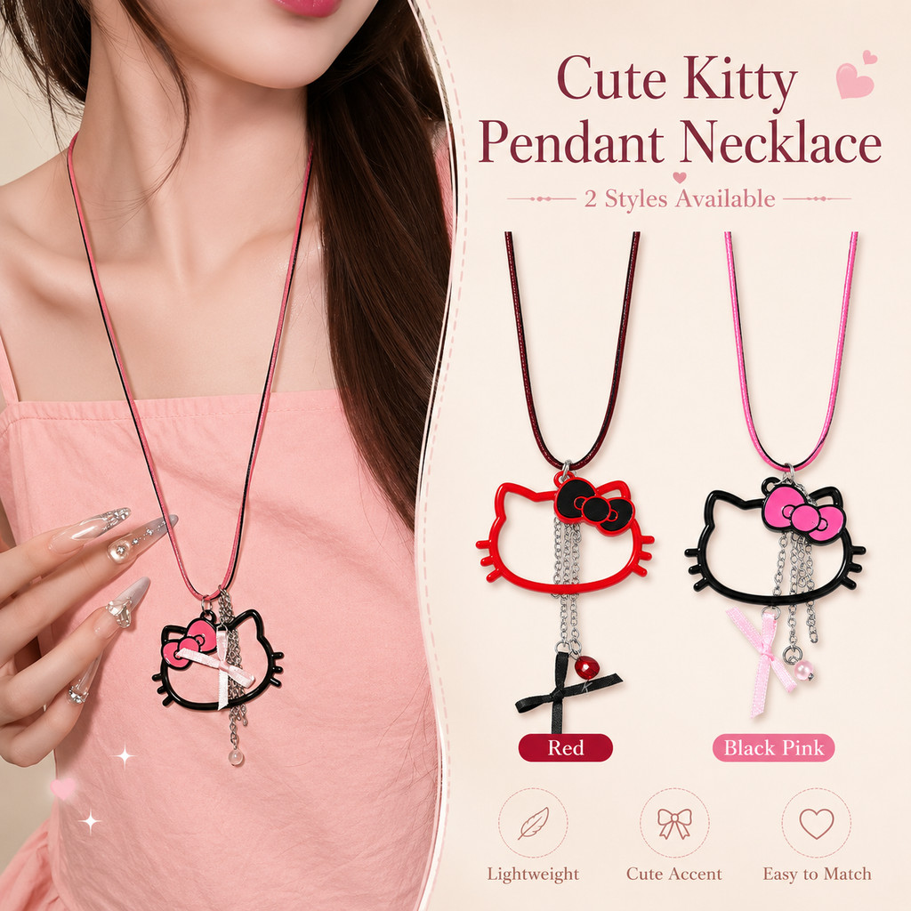 หวานและเย็นสาว Hollow KT สร้อยคอลูกแมวผู้หญิงสไตล์เกาหลี Niche Design ยาว Halter คออุปกรณ์เสริมโซ่กระดูกไหปลาร้า