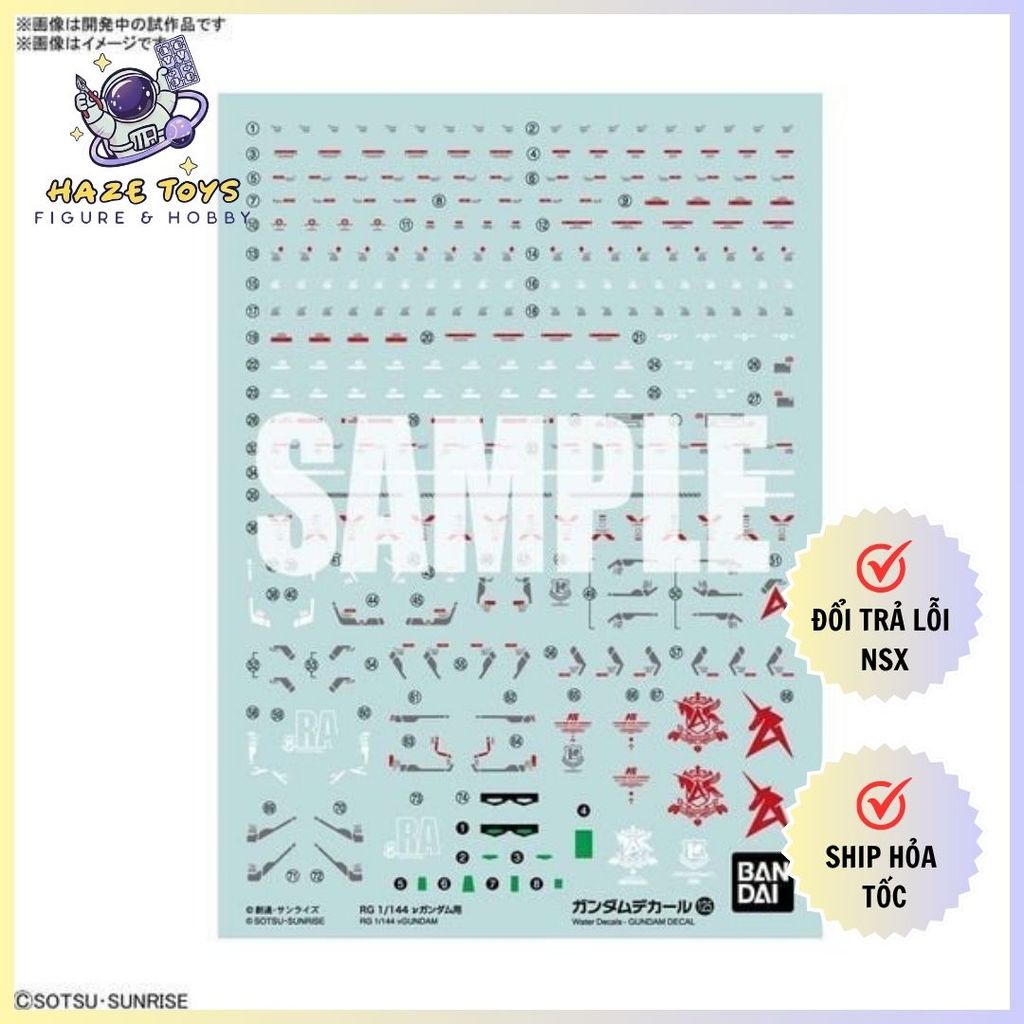 รูปลอก Bandai - Gundam Decal 125 RG Nu Gundam