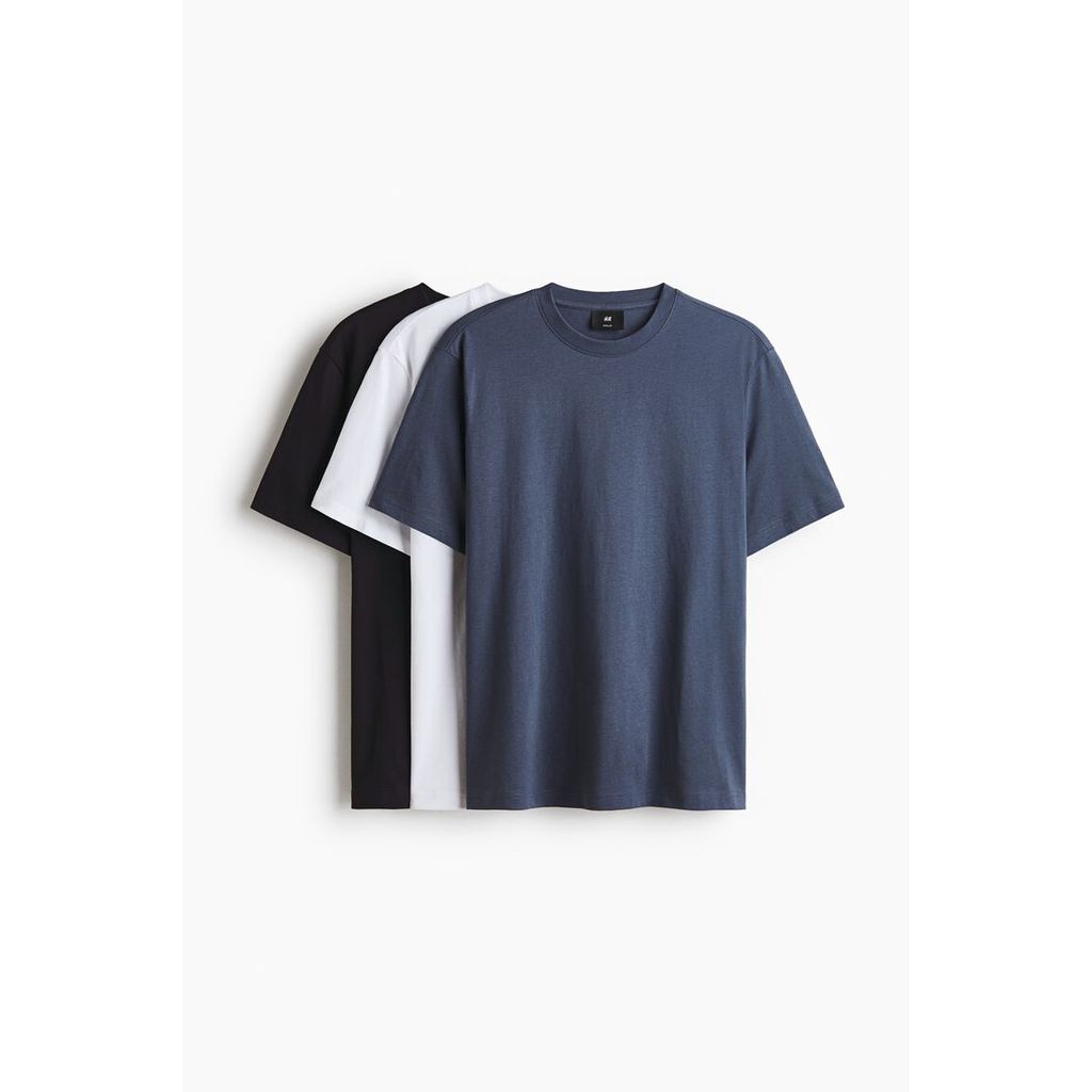H&M(เอชแอนด์เอ็ม) ชุดเสื้อยืด Regular Fit 3 ตัว ผู้ชาย 0945531_26
