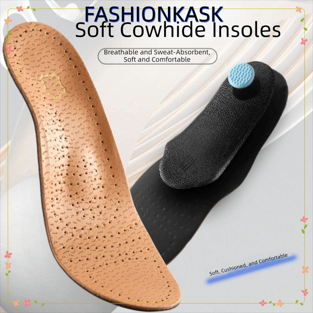IFASHIONKA 1 คู่ศัลยกรรมกระดูก Insoles, Comfort สําหรับเท้าแบน Corrective Insoles, อุปกรณ์เสริมรองเท้า Breathable หนัง Orthotic รองเท้า Pads