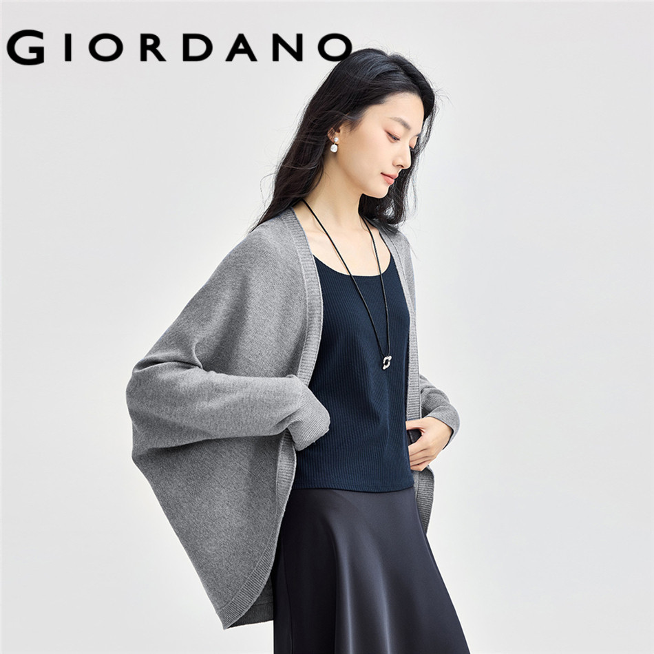 GIORDANO WOMEN Dolman sleeve loose cardigan 18354215