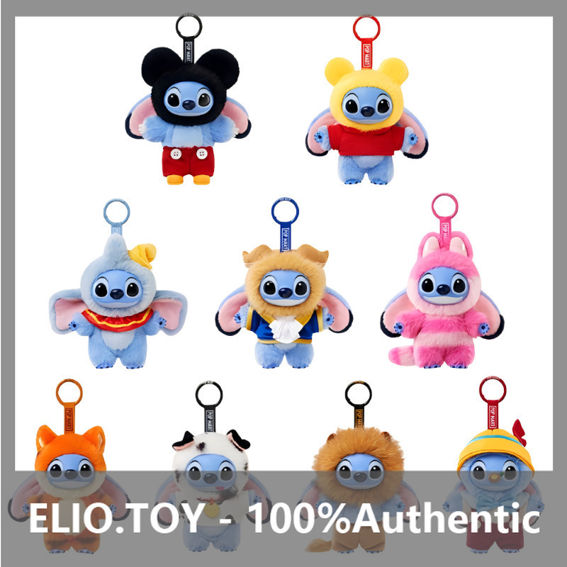 P POPMART Stitch Crossing Series จี้ตุ๊กตาไวนิล ของขวัญกล่องลึกลับ