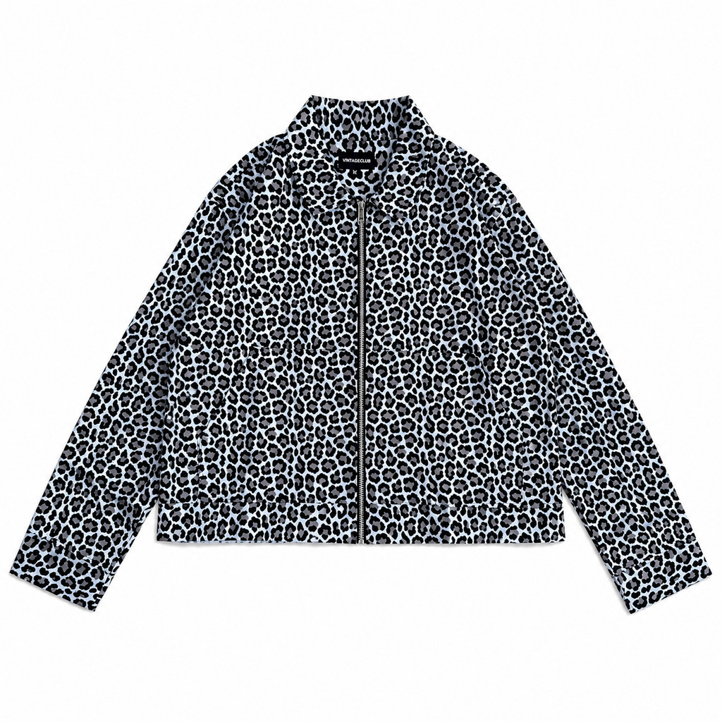 เสื้อแจ็คเก็ต LEOPARD PATTERN WORK | LEOPARD TRANTING BOXY JACKET