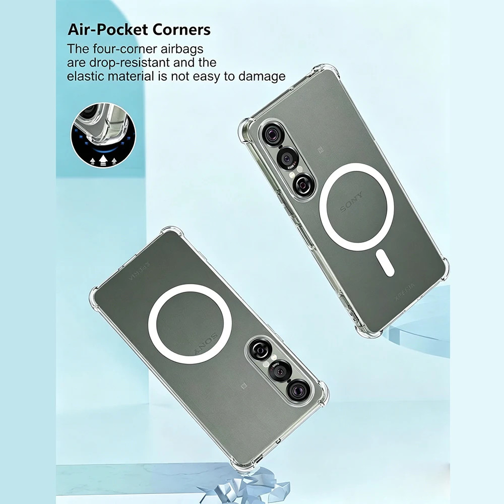 เสริมมุม Soft TPU แม่เหล็กชาร์จไร้สายกันกระแทกสําหรับ รูปที่ 5