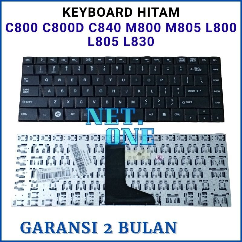 Toshiba Satellite C800D C840 M800 M805 L800 L805 L830 คีย์บอร์ด -NETONE