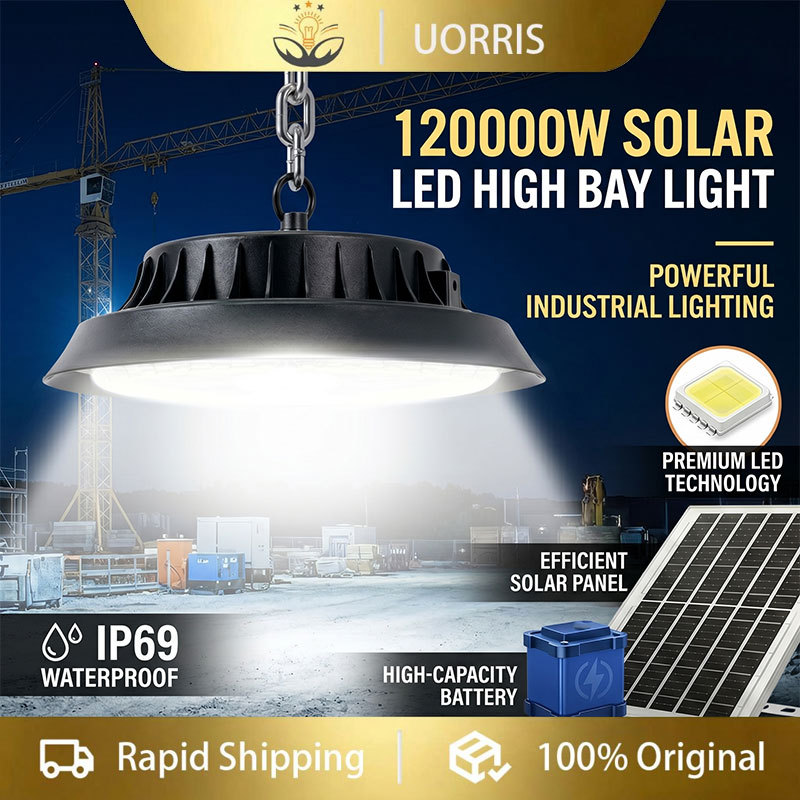 UORRIS ซื้อ 1 แถม 1 โคมไฟโซลาร์เซลล์วินเทจ ประหยัดไฟ UFO LED กันน้ำ ติดเพดาน สวน ระเบียง 3แสง
