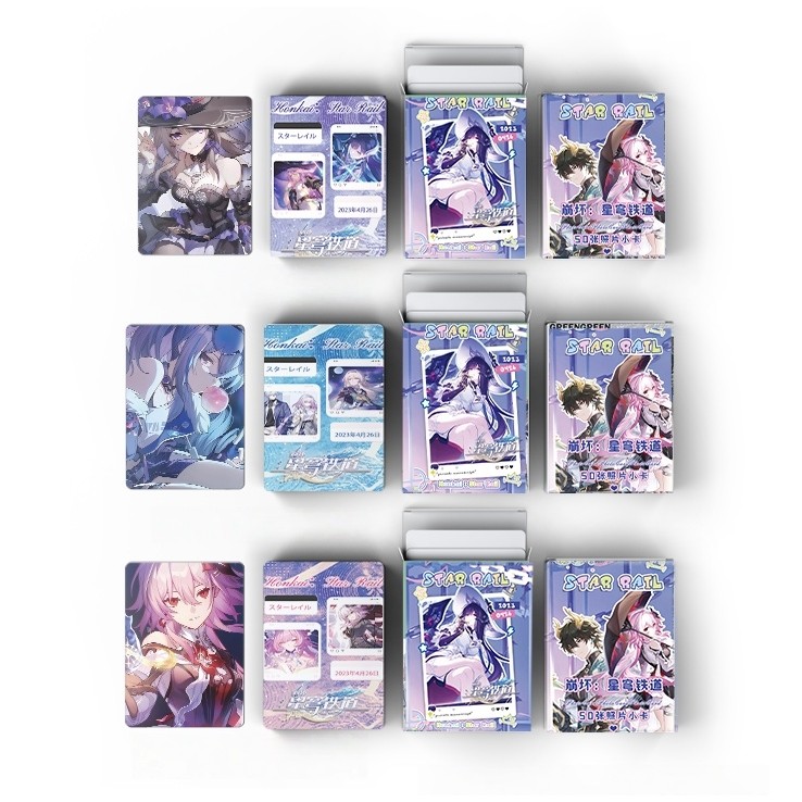 50-55 ชิ้น Honkai: Star Rail โฮโลแกรมเลเซอร์ Lomo การ์ด Aventurine Jingliu Kafka Firefly Sparkle Dan