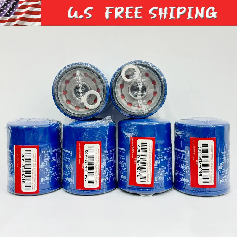 6PK สําหรับ HONDA ของแท้ OEM กรองน้ํามันพร้อมเครื่องซักผ้า 15400-PLM-A02 ใหม่ SEALED