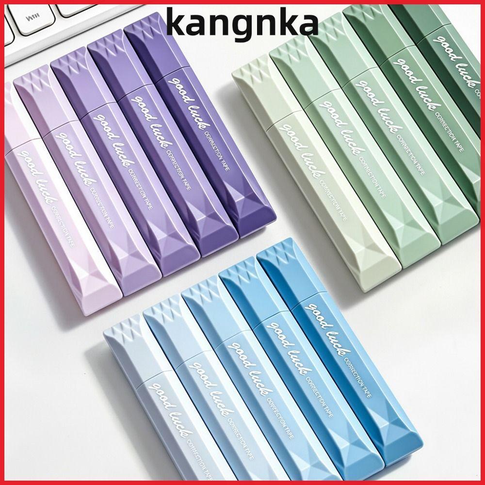 KANGNKA 5 ชิ้น/เซ็ตเทปสีขาว,เทปลบคําผิดสีไล่ระดับสีที่มองไม่เห็น,ใช้งานง่ายปากการูปร่างเดิมกระดาษนักเรียนเทปสลับนักเรียน