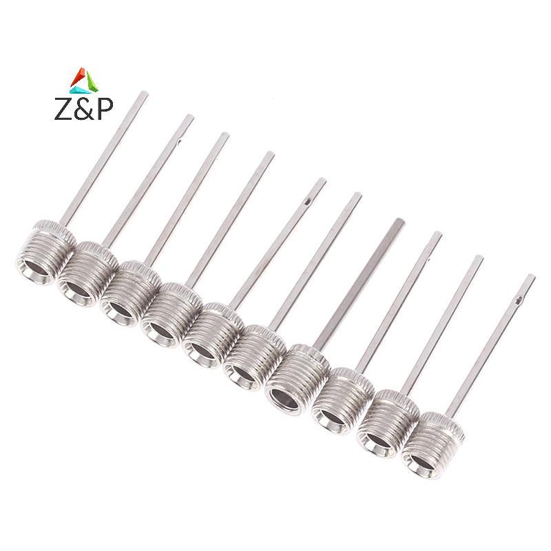 Z&P 10PCS สแตนเลสสตีลปั๊ม Pin กีฬา Ball Inflatting ปั๊มเข็มสําหรับฟุตบอล COD