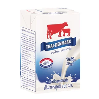 ไทย-เดนมาร์ค นม UHT รสจืด 250 มล.(นมวัวแดง ขายยกลัง) // Thai-Denmark Plain Milk 250 ml - 36 Boxes