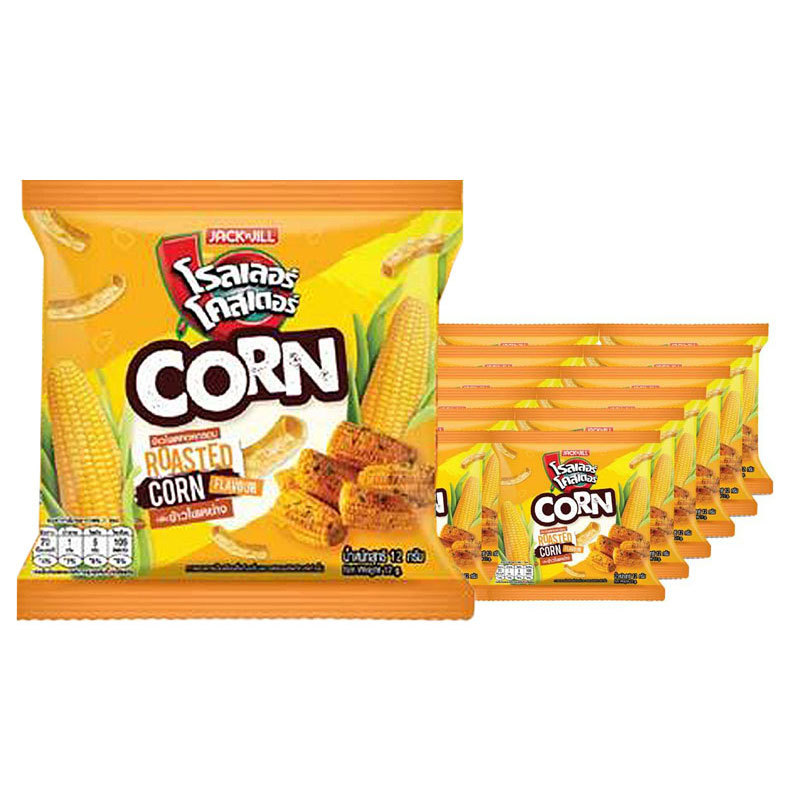 โรลเลอร์ โคสเตอร์ มันฝรั่งทอดกรอบ รสข้าวโพดย่าง 11 ก. x 12 (ROLLER COASTER Potato Chips Corn 11 g x 12)