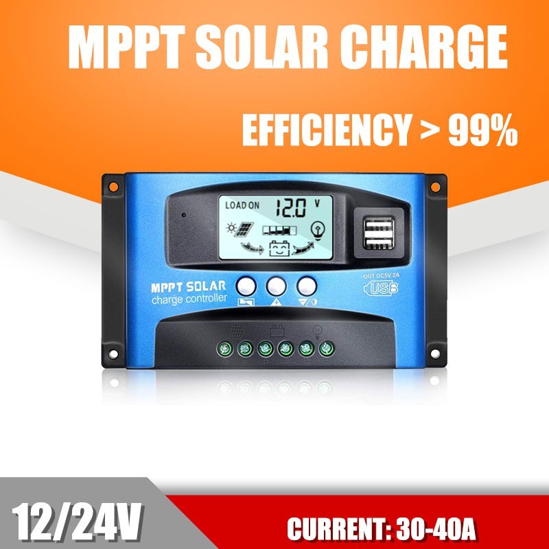 Solar charger 30A 40A 50a 60a MPPT โซล่าเซลล์ ชาร์จเจอร์ Charge Controller Solar System USB port 2.5
