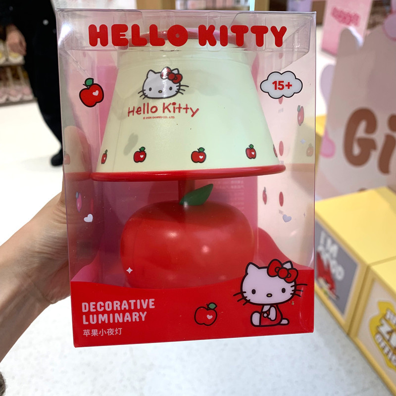 2026 ใหม่ MINISO MINISO MINISO Sanrio Hello Kitty LED Apple Night Light Retro ร้านอาหาร Burger Luminous เครื่องประดับ20260528