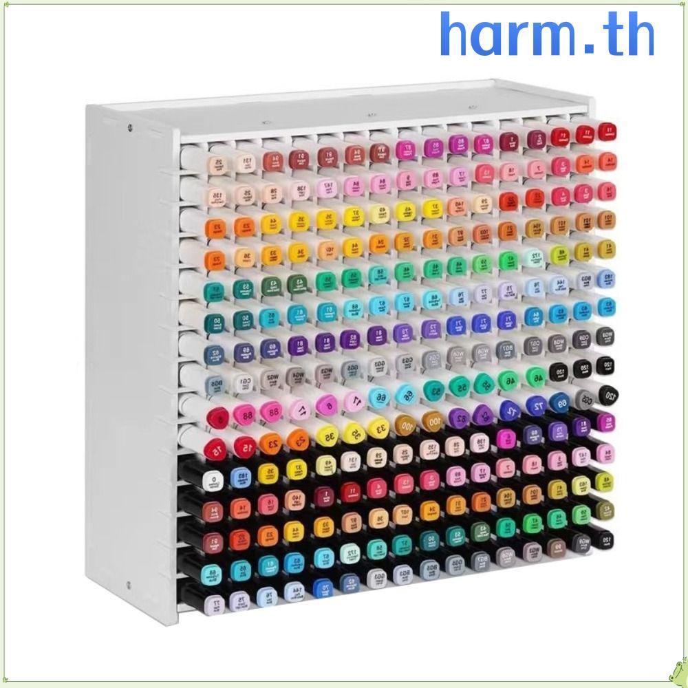 HARM MARKER ที่ใส่ปากกา, 72/120/180/240 กริดขนาดใหญ่ความจุ Art Marker Rack, Multi Slots PVC ปากกาคอนเทนเนอร์ Home Office