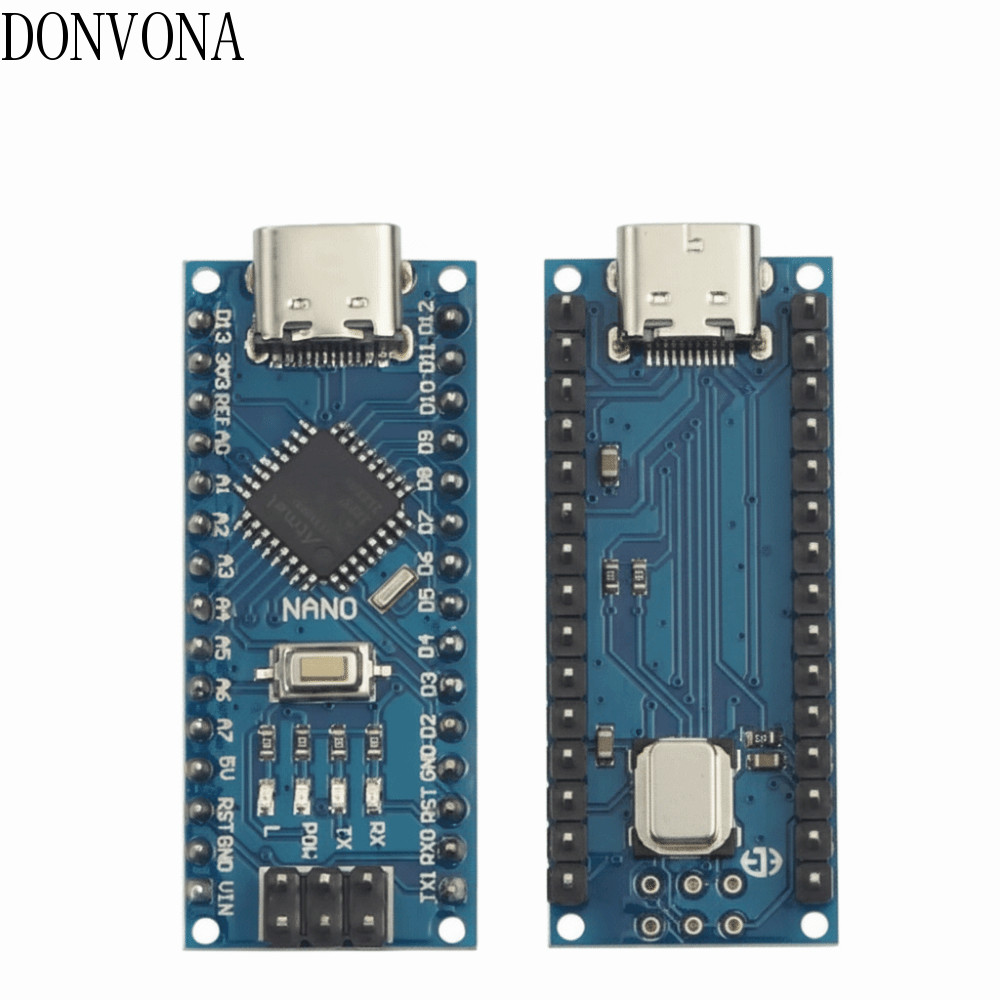 DONVONA Nano 3.0 Controller, Micro USB Type-C USB Arduino เข้ากันได้กับ Mini USB CH340 CH340 USB Dri