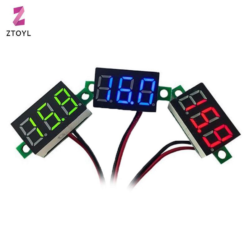 [ZTO-t] Mini 0.36 นิ้ว DC4.5V-30V Digital Red Green Blue LED Display Panel Voltage Meter Voltmeter Tester Motorcycle Voltmeter