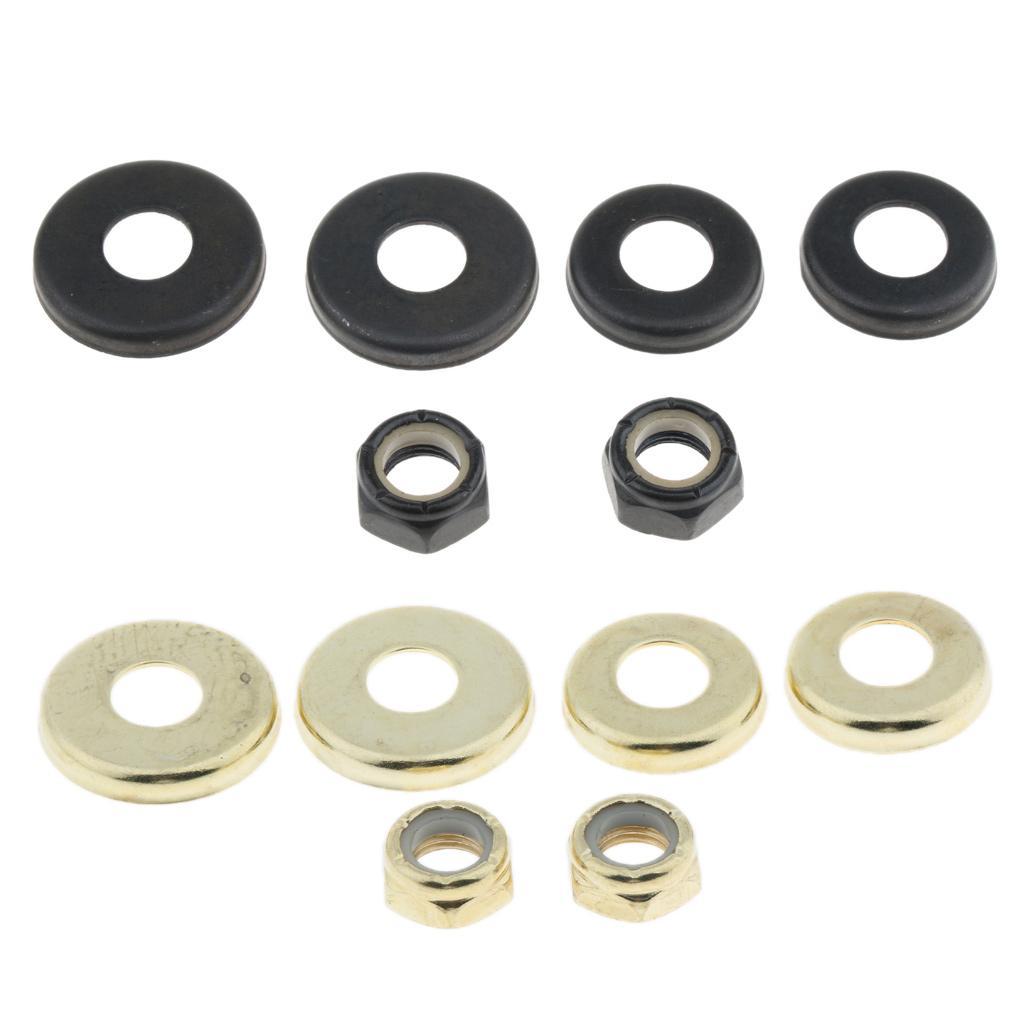 [trdfdv] 4 ชิ้นเปลี่ยน Longboard / Skateboard Bushings ถ้วยเครื่องซักผ้าพร้อมถั่ว