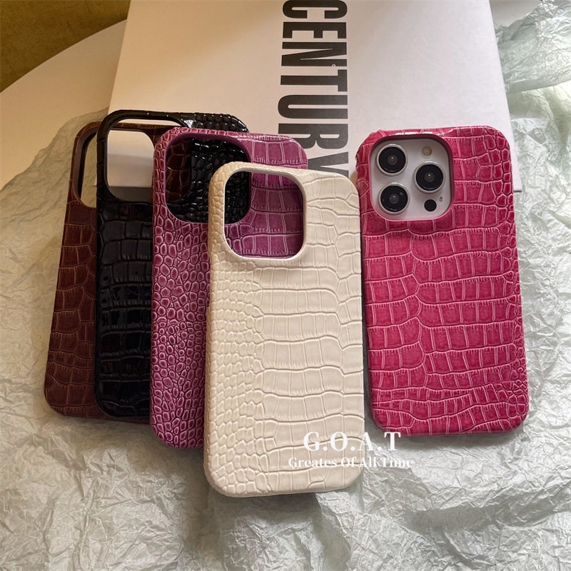 GOAT Niche ปลอกหนังลายจระเข้ระดับไฮเอนด์เข้ากันได้สําหรับ iPhone 17 16 14 13 15 iPhone เคสโทรศัพท์มือถือป้องกันการล่มสลาย