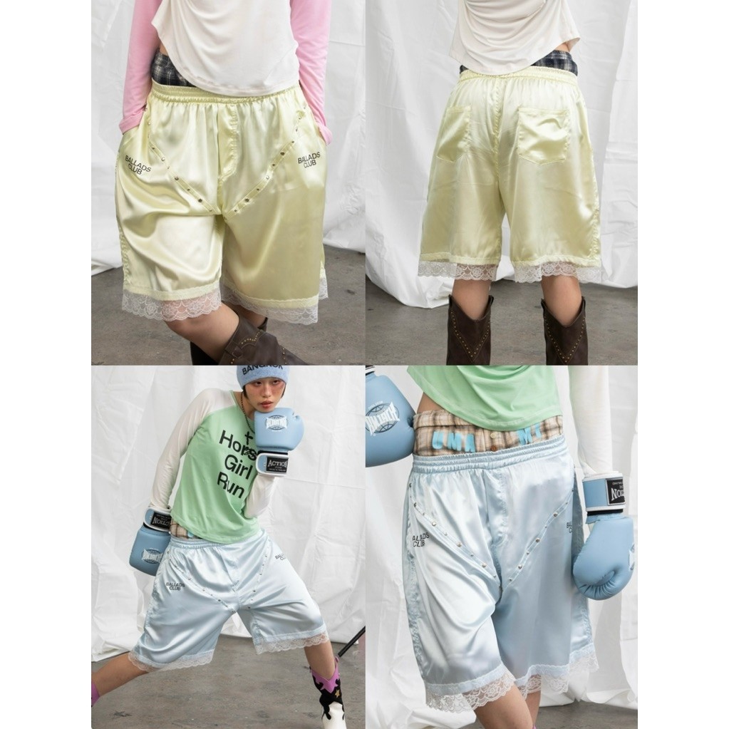 BALLADS ANGEL BOXING SHORT กางเกงขาสั้นผ้าซาติน lot5