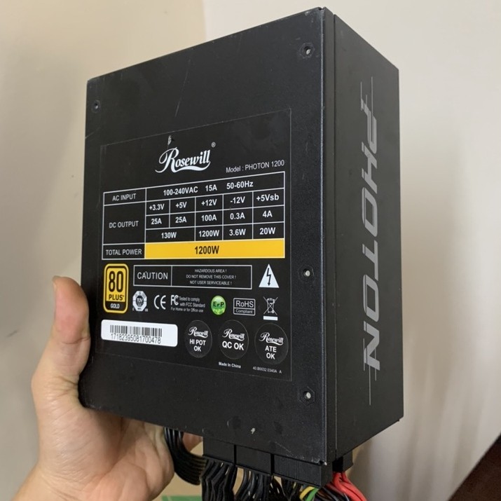 แหล่งพลังงาน 1200w Photon 80 Plus Gold