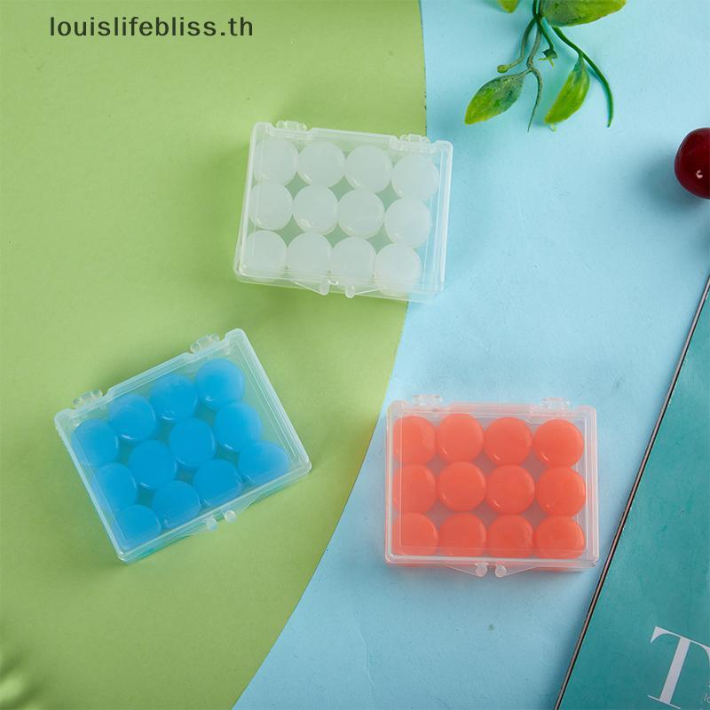 Louislifebliss 12PCS ซิลิโคนหูปลั๊กซิลิโคนซิลิโคนขี้ผึ้งปลั๊กอุดหูว่ายน้ํา Moldable ที่อุดหูลดเสียงรบกวน Cancelling Sleeping Protection ใหม่