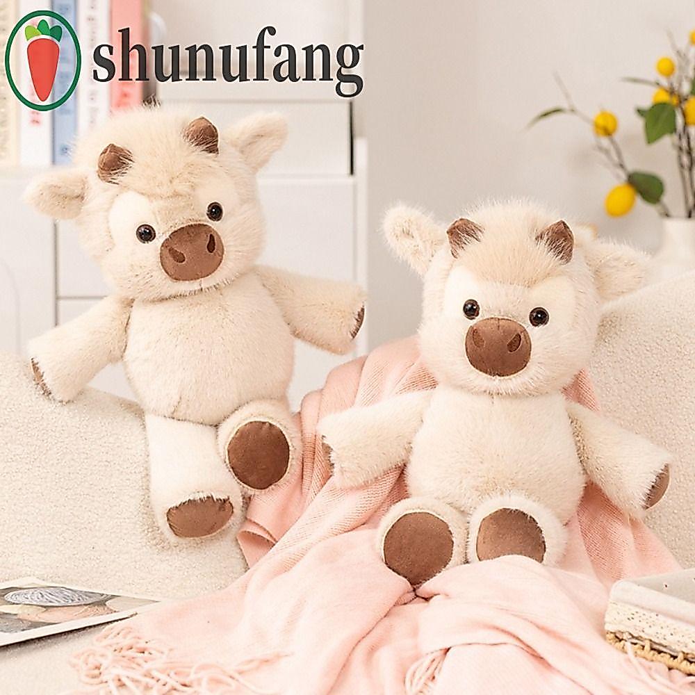 UNUF ตุ๊กตาลูกวัววิ่ง Highland นุ่ม 40 ซม. ดีไซน์ใหม่ ของขวัญเด็กน่ารัก