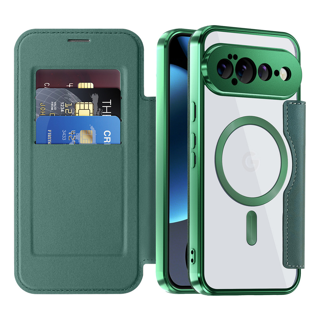 สําหรับเคส Google Pixel 11 Pro XL พร้อมตัวป้องกันกล้อง 11Pro 11A ฝาครอบแม่เหล็กซุปเปอร์ชาร์จเคส Pixel11 ป้องกันการตกพร้อมที่ใส่การ์ด