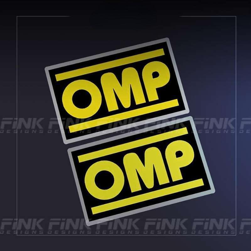 OMP stickers, F1 reflective stickers, racing-style window stickers