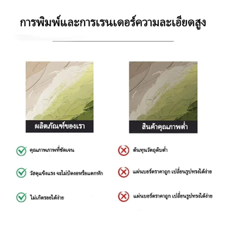 ชุด 3 ชิ้น ภาพวาดตกแต่งสไตล์นอร์ดิก เส้นนามธรรม ใบไม้ โมเดิร์นมินิมอล ห้องนั่งเล่นและห้องนอน สไตล์ครีมไม้ ตกแต่งผนัง