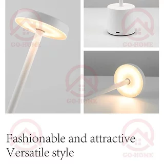โคมไฟตั้งโต๊ะ โคมไฟหัวเตียง ไฟ LED 3สี หรี่แสงได้ สัมผัส USB ชาร์จได้ มินิมอล ถนอมสายตา