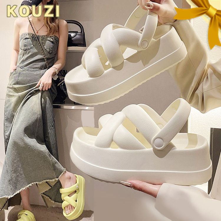 明星感รองเท้ากีฬา网红拖鞋夏凉鞋一扣带沙外穿Star Stomp Feeling Sports Sandals Internet Celebrity Slippers Summer Shoe