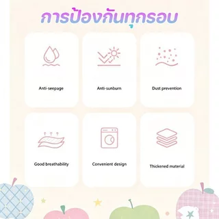 ผ้าคลุมเครื่องซักผ้า ฝาบน กันน้ำ กันฝุ่น กันแดด กันยูวี ผ้าอ๊อกซฟอร์ด เคลือบเงิน ซิปคู่ ระเบียง