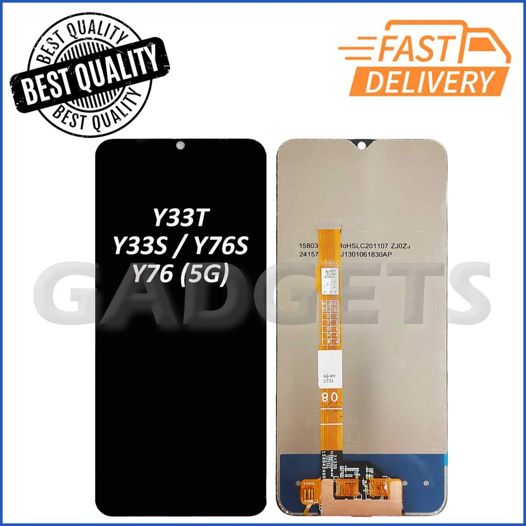 การระบุหน้าจอสัมผัส LCD เข้ากันได้กับ VV Y33T / Y33S / Y35 2022 / Y76S / Y76S / Y76 (5G) / Y74S