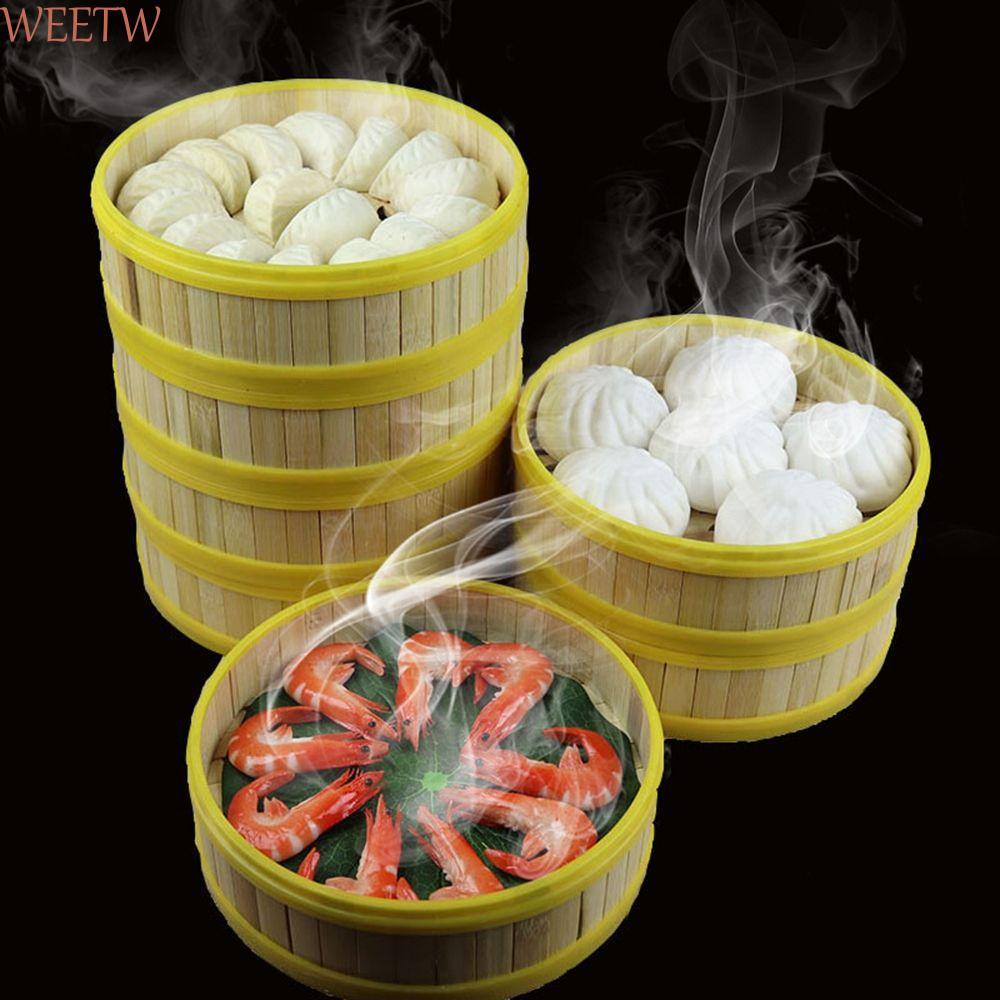WEEKW เครื่องครัวในครัวพร้อมฝาปิดหลายขนาดสําหรับนึ่งอาหารตะกร้านึ่งที่ปลอดภัยทํามือ