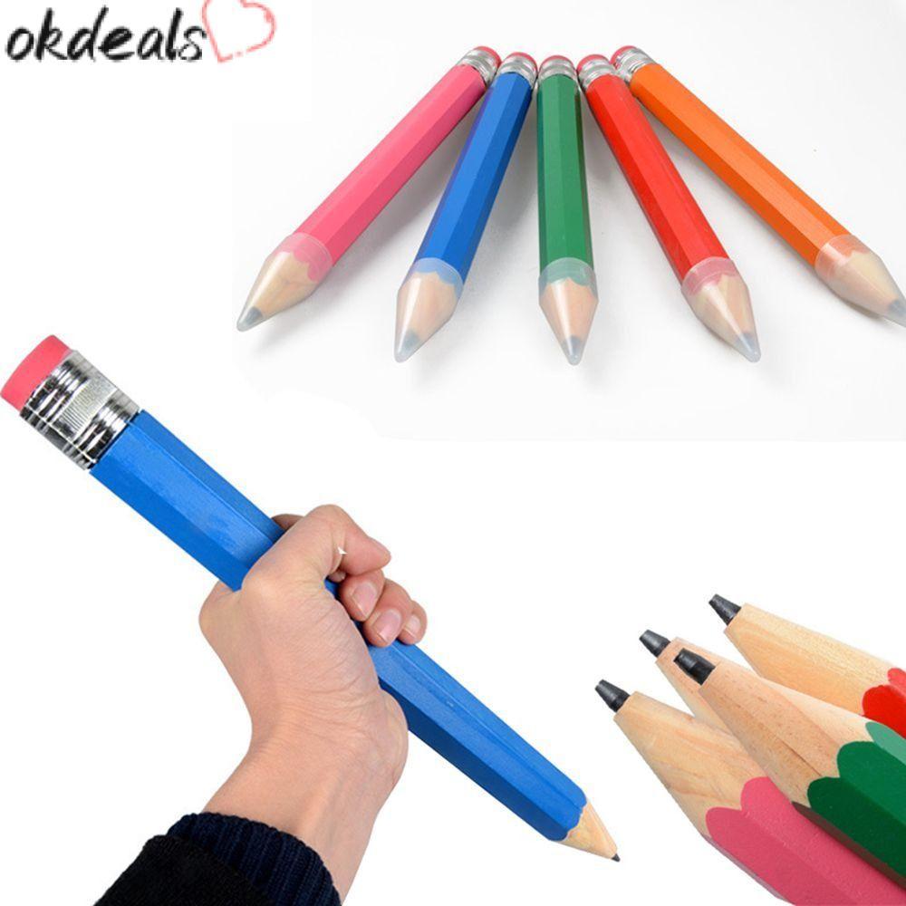 OKDEALS ดินสอยักษ์ไม้สนุกของขวัญของเล่นแปลก Prop