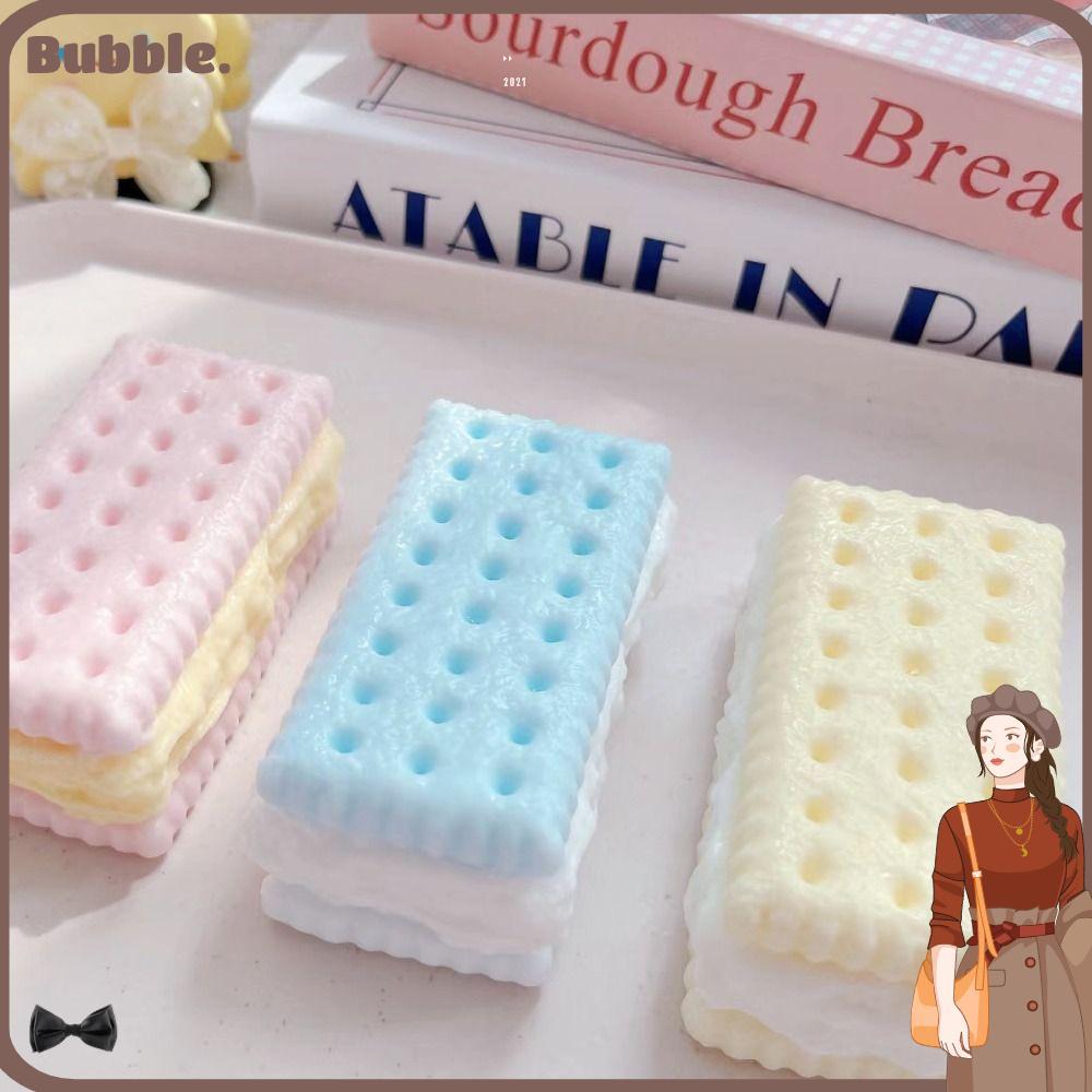 ฟองโซดาแครกเกอร์สกุชชี่,ลักษณะน่ารักนํามาใช้ใหม่ช้าเพิ่มขึ้นบีบ,แบบพกพาตลกออกแบบสมจริงโซดาบิสกิตรูปร่างนุ่มอยู่ไม่สุขของเล่นของขวัญ