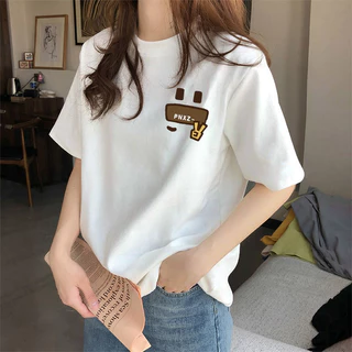 🌷Su.Tee🌷เสื้อน่ารัก เสื้อยืด oversize เกาหลี โคตรนุ่ม เนื้อผ้าฝ้ายผสมโพลีเอสเตอร์ ลาย "Pumpkin Girl" สินค้าใหม่ 2026