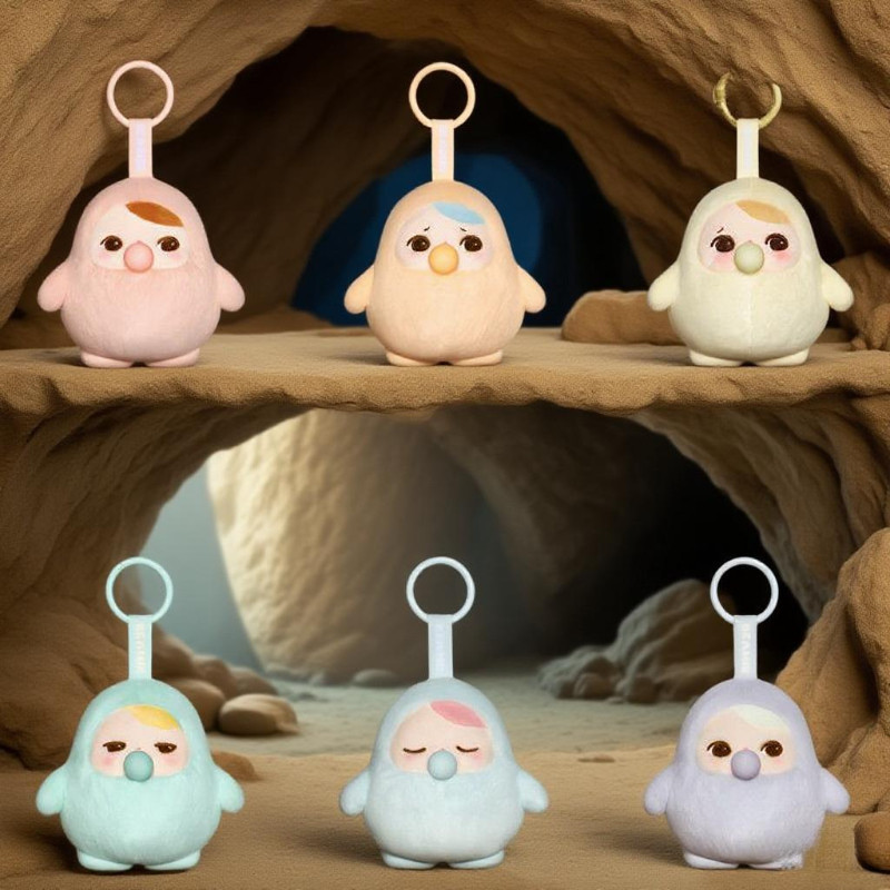 POPMART PUCKY Bean Bubble Series ตุ๊กตาจี้รูปของเล่น Mystery Box ของขวัญ