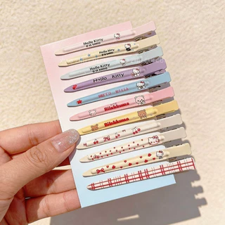 ชุด 10 ชิ้นปุยผมม้าผมหักเครื่องมือที่มีประโยชน์การ์ตูนน่ารักสาวหวานแบนคลิปทุกวัน หมวก