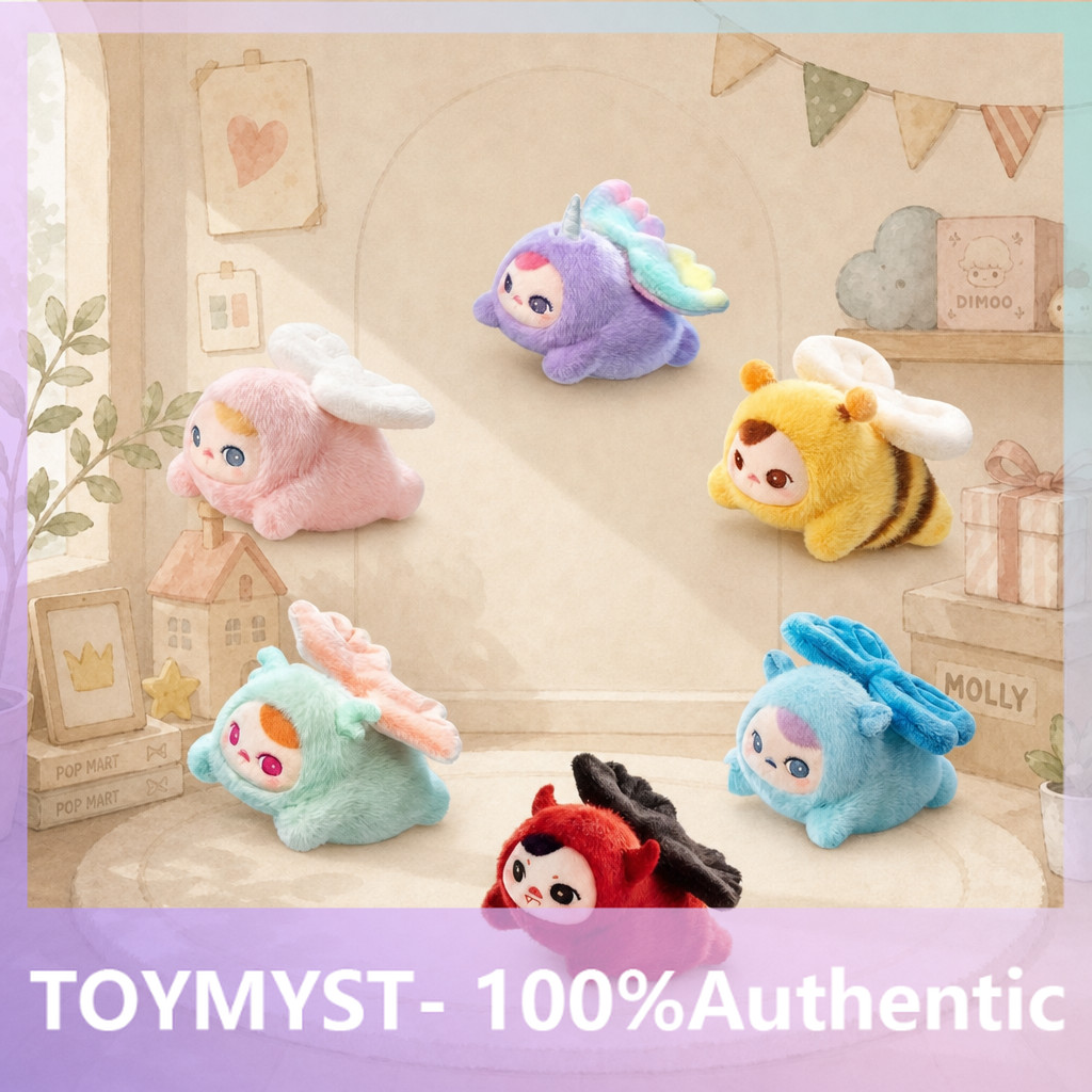 POPMART PUCKY Elf Flight Series จี้ตุ๊กตา Mystery Box เล่นอินเทรนด์ของแท้