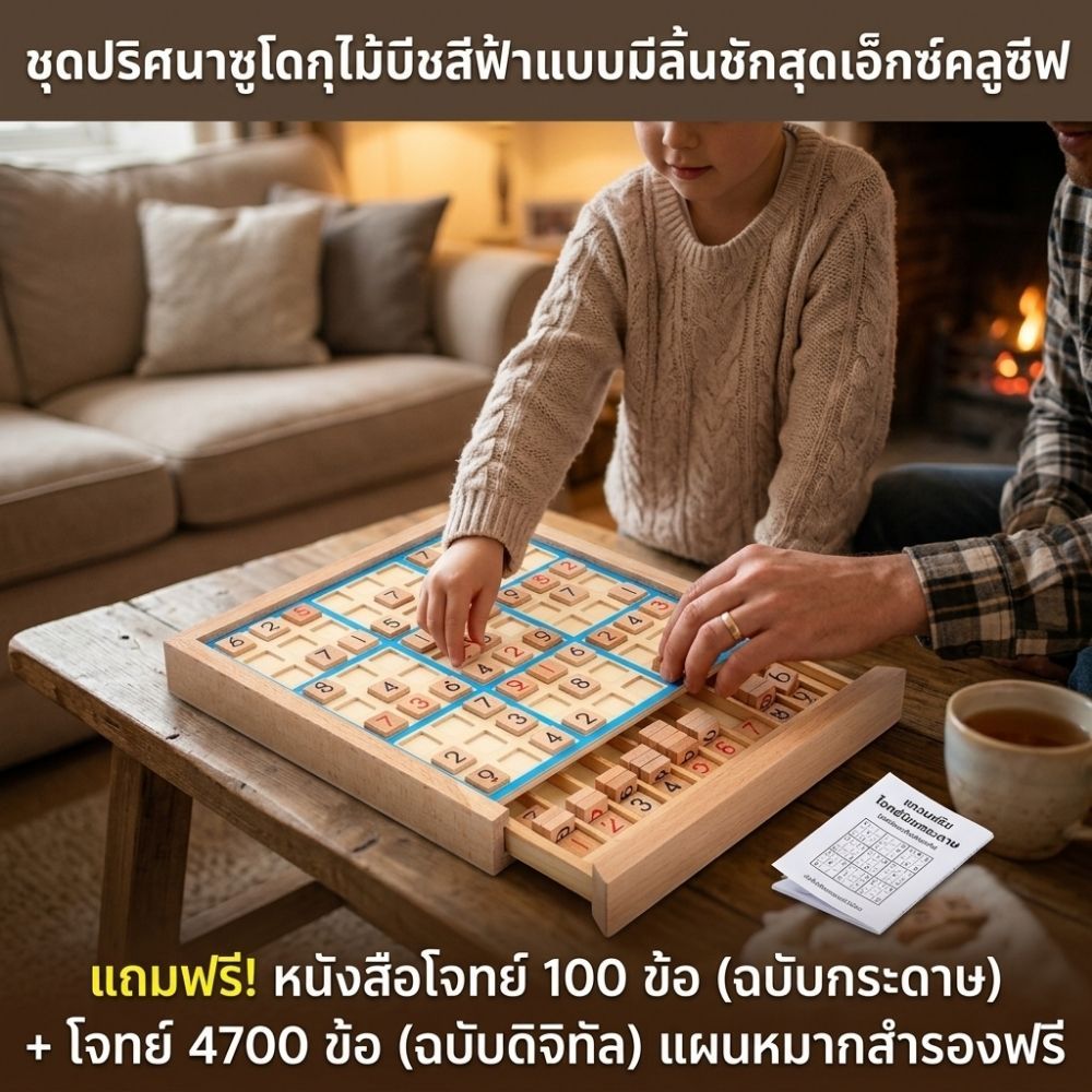 Sudoku Game กระดานไม้บอร์ดเกมคณิต
