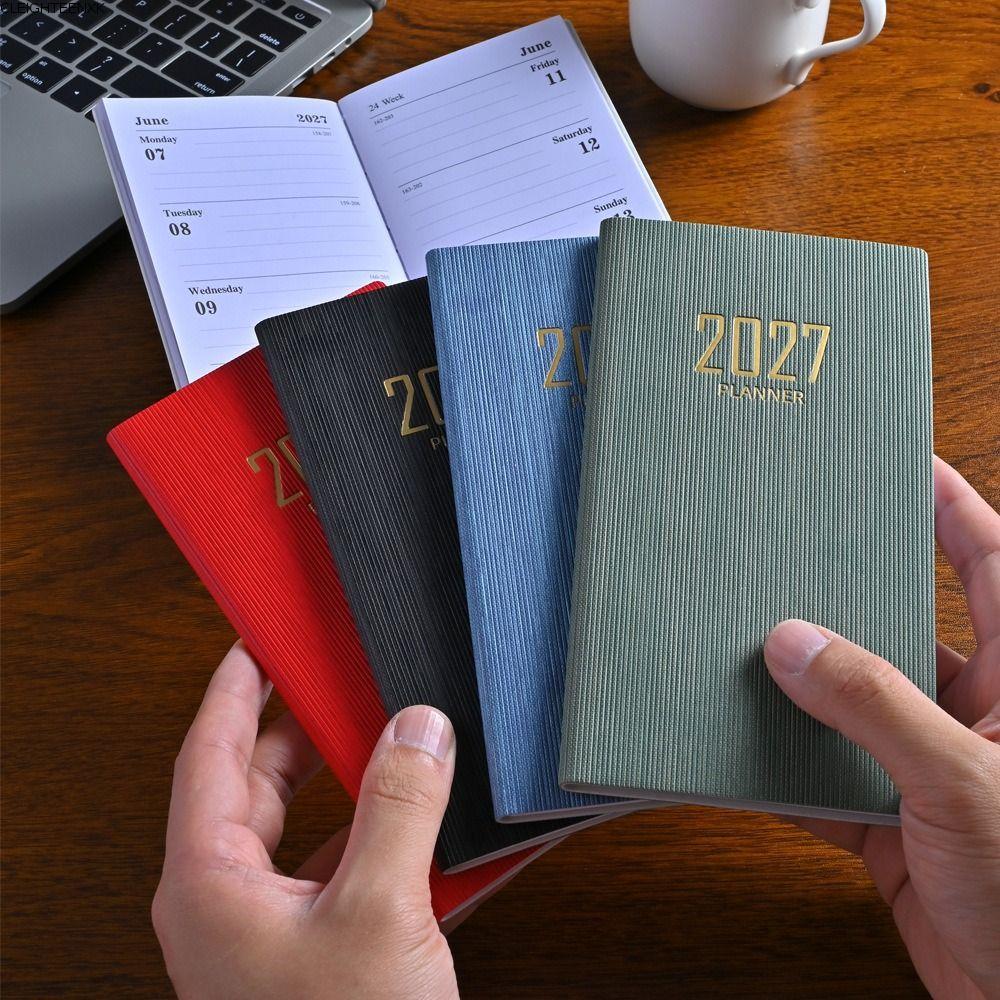 CLEIGHTEEN8H 2027 Agenda Book, A6 Mini Pocket Appointment Book, English Diary Weekly Planner นักเรีย